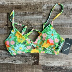 Cupshe Vibrant Floral Bikini Top